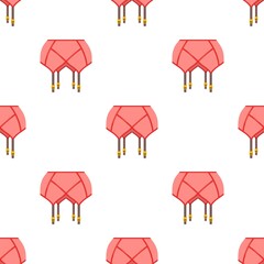 Sticker - Coral belt stockings pattern seamless background texture repeat wallpaper geometric vector