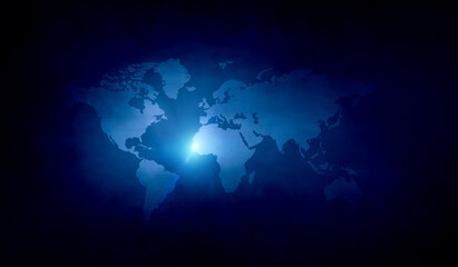 Poster - Global network image . Mixed media