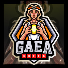 Wall Mural - Gaea greek mascot. esport logo design