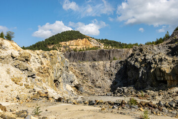 Rosia Montana Open Pit Gold Mine Quarry in Romania