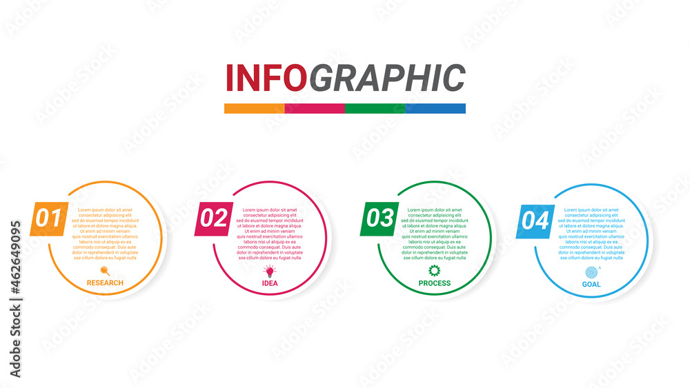 Graphic abstract element, Business data visualization. Process chart. a ...