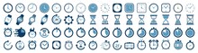 Clock Icon Set. Hourglass Icon. Stopwatch Symbol. Sandglass Time. Watch Icon. Timers Icon. Countdown Timer. Vector Illustration