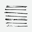 © Kate - Black grunge brush stroke. Painted ink smear. Ink spot isolated on white background. Vector illustration. Vector illustration