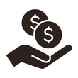 © nikolae - Hand holding dollars, save money icon, salary money, invest finance symbol