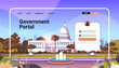 © mast3r - government portal website landing page template cityscape background horizontal copy space