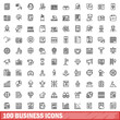 © ylivdesign - 100 business icons set. Outline illustration of 100 business icons vector set isolated on white background