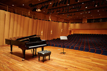 Grand Piano In Concert Hall