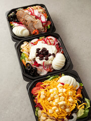 Poster - Variety of salads in takeaway containers