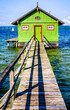 boathouse at a lake
