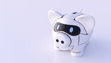 Rendering Of Robot Piggy Bank