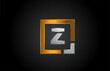 © dragomirescu - gold silver metal letter Z alphabet logo design icon for business