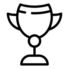 Sticker - Business gold cup icon outline vector. Winner award. Win prize