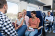 © pixelfokus.Florian Kuettler/Westend61 - Carefree family traveling in a train