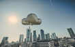 © Jo Kirchherr/Westend61 - Germany, Frankfurt, cloud balloon in front of financial district