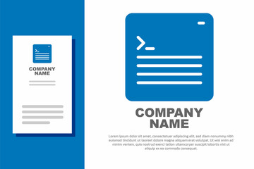 Blue Software, web developer programming code icon isolated on white background. Javascript computer script random parts of program code. Logo design template element. Vector