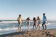 © Roger Diaz Gomez/Westend61 - Young friends walking on beach during sunny day