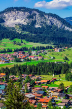 Austria, Tyrol, Gran, Village InÔøΩTannheimer Tal During Summer