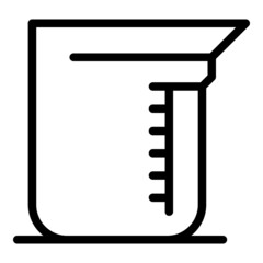 Wall Mural - lab beaker icon outline vector. laboratory test. science research