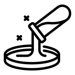 Wall Mural - test tube lab icon outline vector. chemical experiment. science research