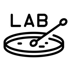 Wall Mural - lab tools icon outline vector. laboratory research. medical science