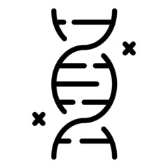 Wall Mural - lab dna icon outline vector. laboratory science. medical equipment