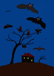 © Wolfgang Weinhaeupl/Westend61 - Child's painting of bats and birds at night