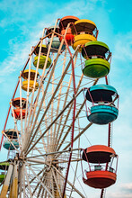 Georgia, Imereti, Kutaisi, Multicolored Ferris Wheel