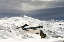 Spain, Andalusia, Province Of Granada, Ski Resort Of Sierra Nevada In Winter