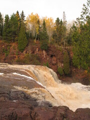 Canvas Print - Gooseberry Waterfall in autumn