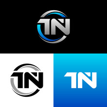 TN Letter Initial Logo Design Template Vector Illustration