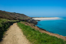 United Kingdom, Channel Islands, Herm, Foot Path Leading To Shell Beach