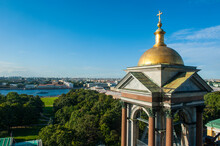 View From The Saint Isaac's Cathedral With A Golden Cupola, St. Petersburg, Russia