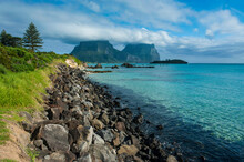 View Of Mount Lidgbird And Mount Gower In The Background On Lord Howe Island, New South Wales, Australia