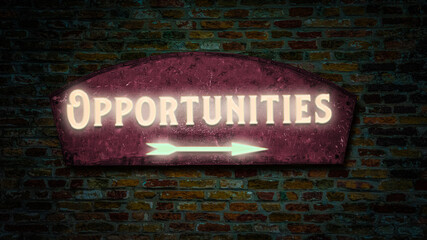 Wall Mural - Street Sign to Opportunities