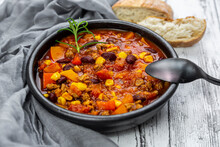 Bowl Of Vegetarian Chili Con Carne