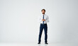 © SHOTPRIME STUDIO - business man in shirt with tie office work studio light background