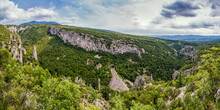 Lime Columns In Vela Draga Canyon, Ucka Nature Park, Istria, Croatia