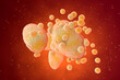 © Spectral/Westend61 - 3D Rendered Illustration, visualisation of fat cells clogging together in the human body