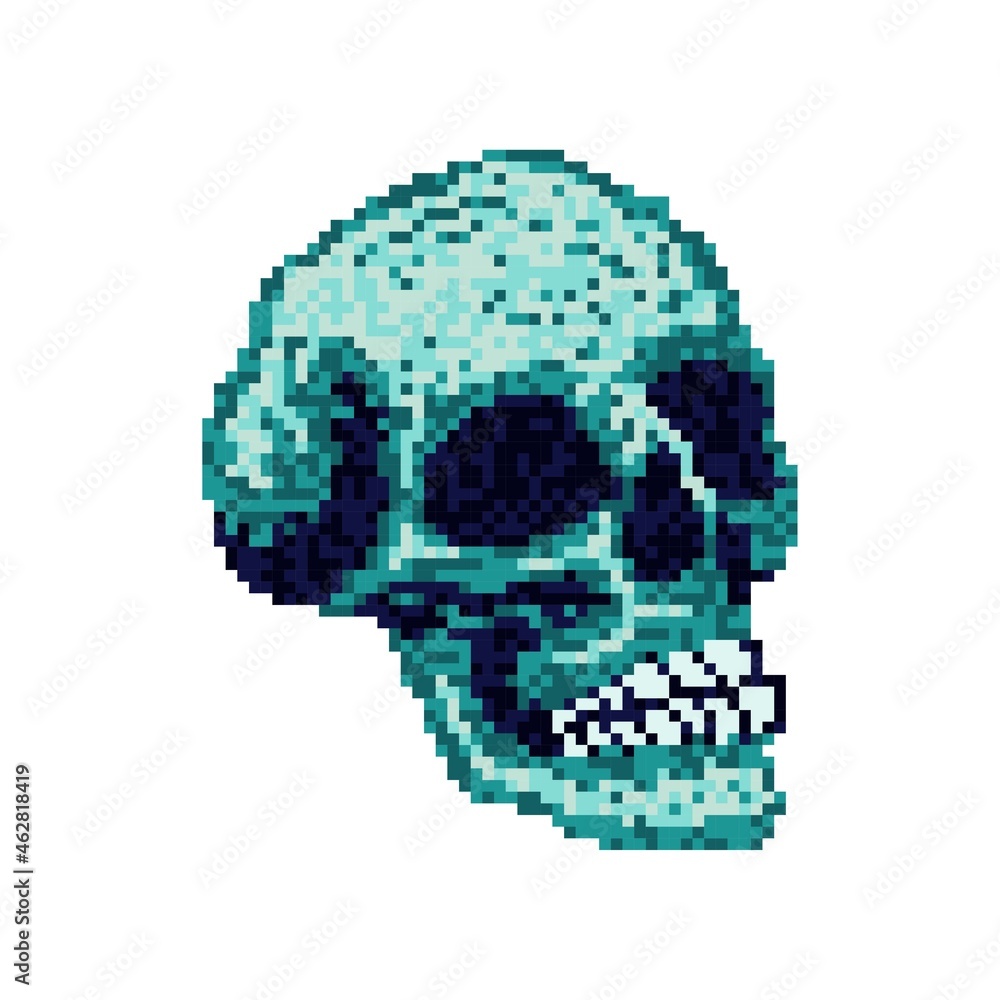 Vettoriale stock di illustration vector graphic of human skull on white ...