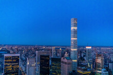 Skyline At Blue Hour With 432 Park Avenue Skyscraper, Manhattan, New York City, USA