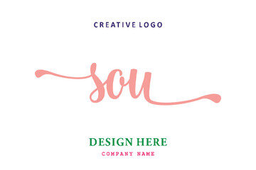 Wall Mural - SOU lettering logo is simple, easy to understand and authoritative