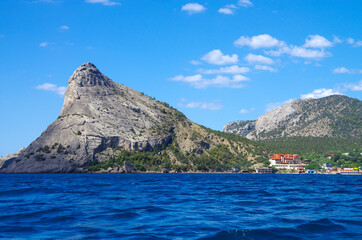 The Koba Kaya mountain, Crimea. View from the Black sea