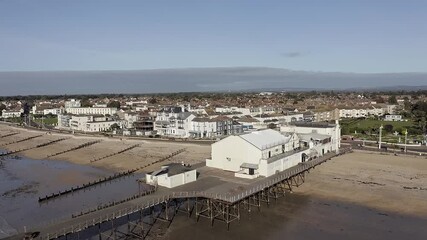 Wall Mural - Bognor Regis aerial footage of the seafront and pier at this popular holiday destination on the West Sussex coast.