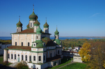 Wall Mural - Pereyaslavl-Zalessky, Yaroslavl Oblast, Russia - October, 2021: The Goritsky Monastery of Dormition in sunny autumn day