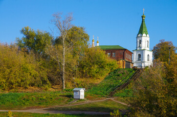 Wall Mural - Ryazan, Russia - October, 2020: The Church of the Holy Spirit in the Ryazan citadel