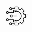 © sekinekhanim - Digital technology gear icon concept isolated on white background