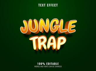 Wall Mural - funny jungle trap editable text effect