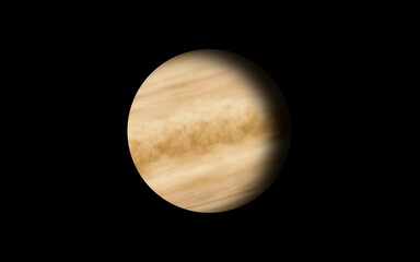 Wall Mural - venus planet isolated in black.