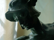 Head Of Statue Of Eros Close Up.