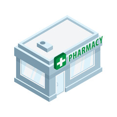 Canvas Print - Isometric Pharmacy Icon